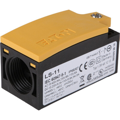 Eaton LS-Titan Series Plunger Limit Switch, NO/NC, IP66, IP67, Plastic Housing, 415V ac Max, 6A Max