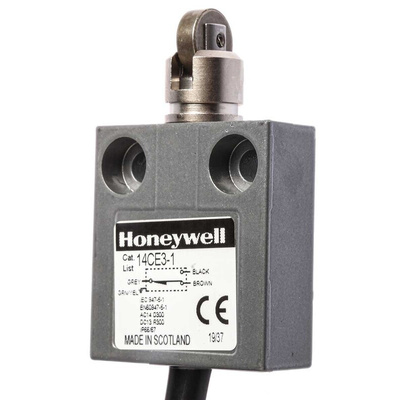 Honeywell 14CE Series Roller Plunger Limit Switch, NO/NC, IP66, SPDT, Die Cast Zinc Housing, 240V ac Max, 5A Max