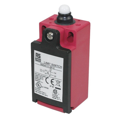 RS PRO Plunger Limit Switch, NO/NC, IP67, Glass Reinforced Plastic (GRP) Housing