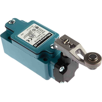 Honeywell GLA Series Roller Lever Limit Switch, 2NO/2NC, IP67, DPDT, Die Cast Zinc Housing, 600V ac Max, 10A Max
