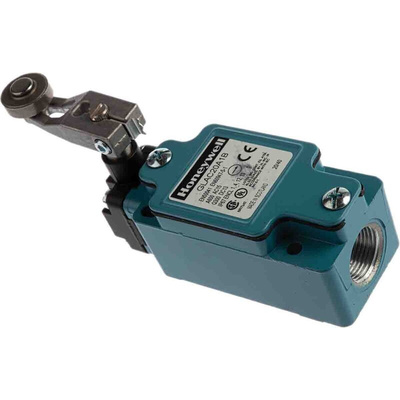 Honeywell GLA Series Roller Lever Limit Switch, 2NO/2NC, IP67, DPDT, Die Cast Zinc Housing, 600V ac Max, 10A Max