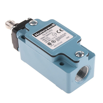 Honeywell GLA Series Plunger Limit Switch, 2NO/2NC, IP67, DPDT, Die Cast Zinc Housing, 600V ac Max, 10A Max