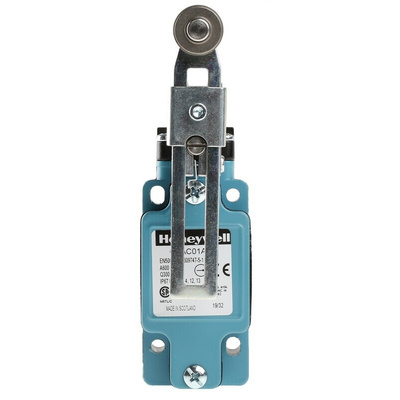 Honeywell GLA Series Adjustable Roller Lever Limit Switch, NO/NC, IP67, SPDT, Die Cast Zinc Housing, 600V ac Max, 10A
