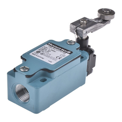 Honeywell GLA Series Roller Lever Limit Switch, NO/NC, IP67, SPDT, Die Cast Zinc Housing, 50V ac Max, 100mA Max