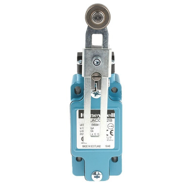 Honeywell GLA Series Adjustable Roller Lever Limit Switch, NO/NC, IP67, SPDT, Die Cast Zinc Housing, 50V ac Max, 100mA