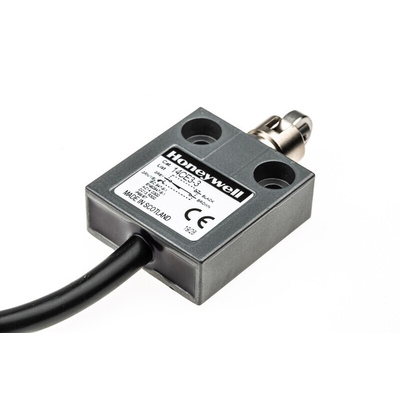 Honeywell 14CE Series Plunger Limit Switch, NO/NC, IP65, IP66, IP67, IP68, SPDT, Die Cast Zinc Housing, 250V ac Max, 5A