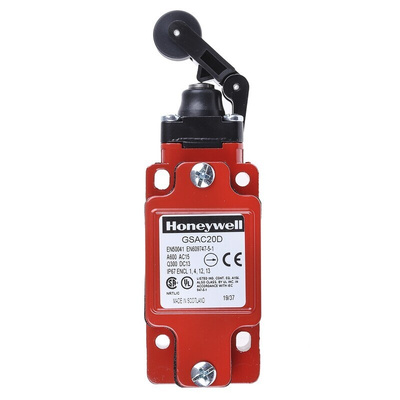 Honeywell GSA Series Roller Lever Limit Switch, 2NO/2NC, IP67, 4P, Metal Housing, 600V ac Max