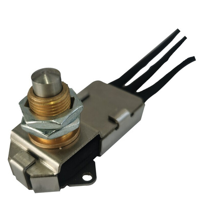 RS PRO Plunger Limit Switch, 1NC/1NO, IP68, SPDT, Stainless Steel Housing, 250V ac ac Max, 5A Max