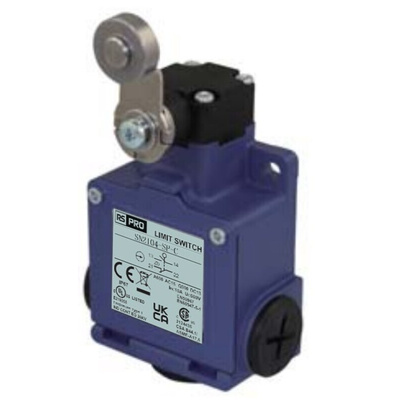 RS PRO Roller Lever Limit Switch, 1NC/1NO, IP67, SPDT, Die Cast Zinc Housing, 600V ac ac Max, 10A Max