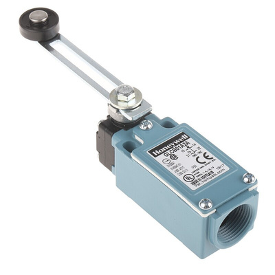 Honeywell GLC Series Adjustable Roller Lever Limit Switch, NO/NC, IP66, SPDT 1NO/1NC, Die Cast Zinc Housing, 300V ac