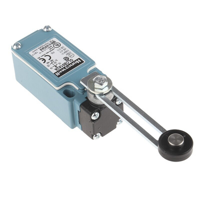 Honeywell GLC Series Adjustable Roller Lever Limit Switch, NO/NC, IP66, SPDT 1NO/1NC, Die Cast Zinc Housing, 300V ac