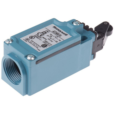 Honeywell GLD Series Roller Lever Limit Switch, NO/NC, IP66, SPDT 1NO/1NC, Thermoplastic Housing, 300V ac Max, 10A Max