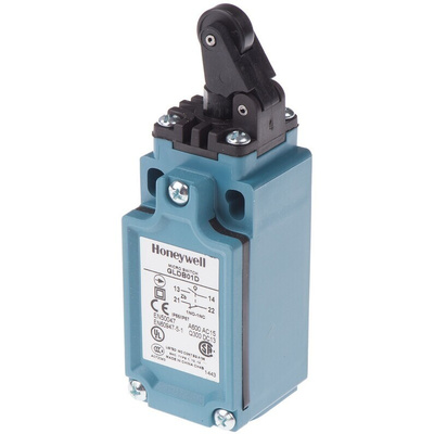 Honeywell GLD Series Roller Lever Limit Switch, NO/NC, IP66, SPDT 1NO/1NC, Thermoplastic Housing, 300V ac Max, 10A Max