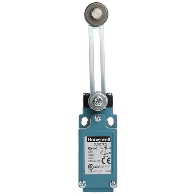 Honeywell GLC Series Adjustable Roller Lever Limit Switch, NO/NC, IP66, SPDT 1NO/1NC Gold Contacts, Die Cast Zinc