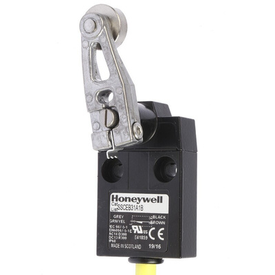 Honeywell SSCE Series Roller Lever Limit Switch, NO/NC, IP68, SPDT, Die Cast Zinc Housing, 240V ac Max, 4A Max