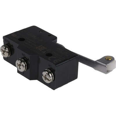 Omron Z Series Roller Lever Limit Switch, NO/NC, IP00, SPDT, 500V ac Max, 15A Max