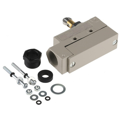 Omron ZE Series Plunger Limit Switch, NO/NC, IP65, SPDT, 480V ac Max, 15A Max