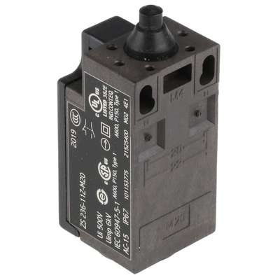 Schmersal Plunger Limit Switch, NO/NC, IP67, Thermoplastic Housing, 230V ac Max, 10A Max