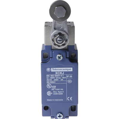 Telemecanique Sensors OsiSense XC Series Lever Limit Switch, NO/NC, IP66, SPDT, Zinc Alloy Housing, 240V ac Max, 10A Max