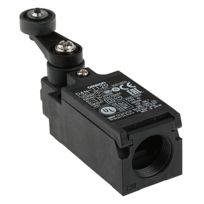 Omron D4N Series Roller Lever Interlock Switch, NO/NC, IP67, SPDT, 250V ac Max
