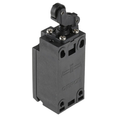 Omron D4N Series Roller Plunger Interlock Switch, NO/NC, IP67, SPDT, Plastic Housing