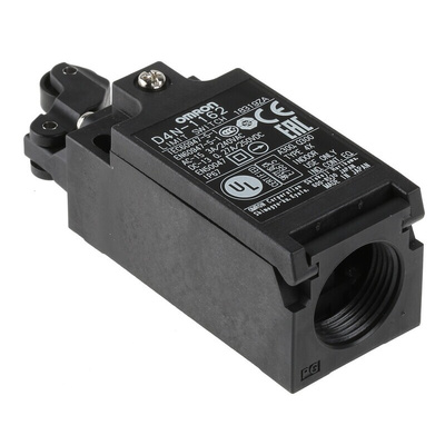 Omron D4N Series Roller Plunger Interlock Switch, NO/NC, IP67, SPDT, Plastic Housing