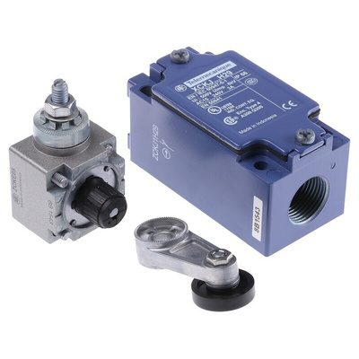 Telemecanique Sensors OsiSense XC Series Lever Limit Switch, NO/NC, IP66, SPDT, Zinc Alloy Housing, 240V ac Max, 10A Max