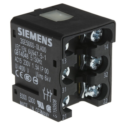 Siemens Contact Block, 3SE5, 1NO, 2NC