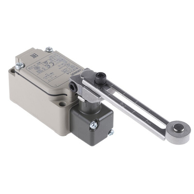Omron WL Series Adjustable Roller Lever Limit Switch, NO/NC, IP67, DPST, Metal Housing, 250V ac Max, 2A Max