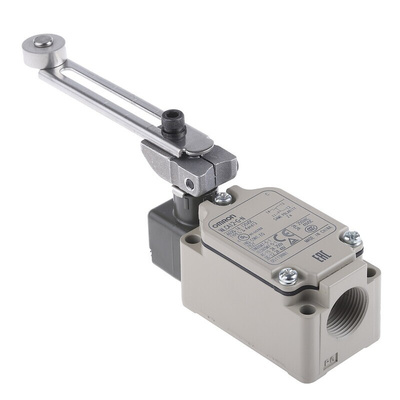 Omron WL Series Adjustable Roller Lever Limit Switch, NO/NC, IP67, DPST, Metal Housing, 250V ac Max, 2A Max