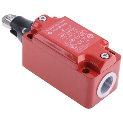 Allen Bradley Guardmaster 440P Series Roller Plunger Top Plunger, NO/NC, IP66, SPST, Metal Housing