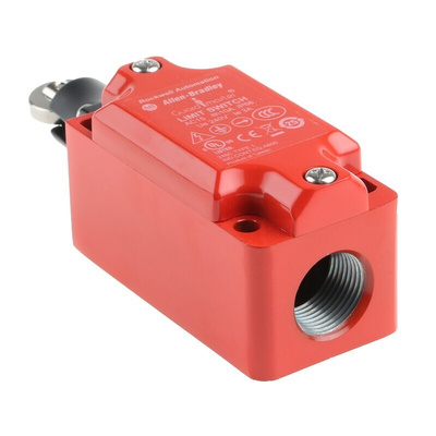 Allen Bradley Guardmaster 440P Series Roller Plunger Interlock Switch, 2NO/2NC, IP66, 4PST, Metal Housing