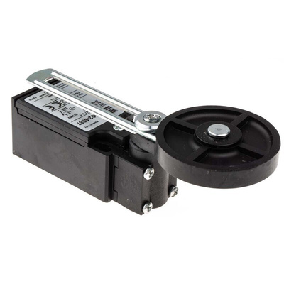 RS PRO Adjustable Roller Lever Limit Switch, NO/NC, IP65, DPST, Thermoplastic Housing, 400V ac Max, 10A Max