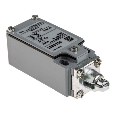 RS PRO Roller Plunger Limit Switch, NO/NC, IP66, DPST, Zinc Alloy Housing, 400V ac Max, 10A Max
