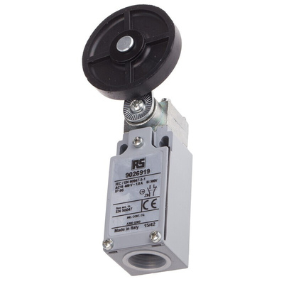 RS PRO Roller Lever Limit Switch, NO/NC, IP66, DPST, Zinc Alloy Housing, 400V ac Max, 10A Max