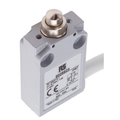 RS PRO Plunger Limit Switch, NO/NC, IP67, DPST, Die Cast Zinc Housing, 240V ac Max, 5A Max