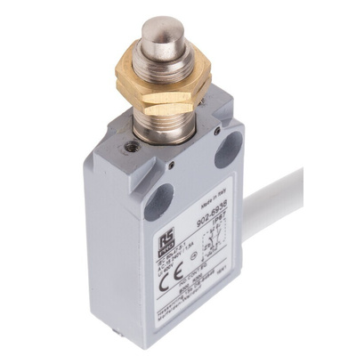 RS PRO Plunger Limit Switch, NO/NC, IP67, DPST, Die Cast Zinc Housing, 240V ac Max, 5A Max