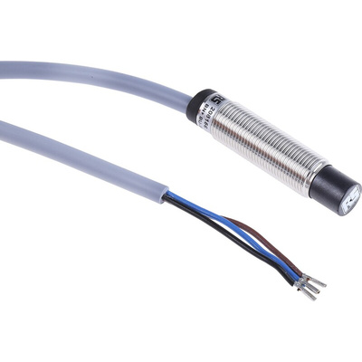 RS PRO Inductive Barrel-Style Proximity Sensor, M12 x 1, 8 mm Detection, PNP Output, 10 → 30 V dc, IP68
