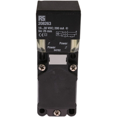 RS PRO Inductive Block-Style Proximity Sensor, 25 mm Detection, PNP Output, 10 → 30 V dc, IP68