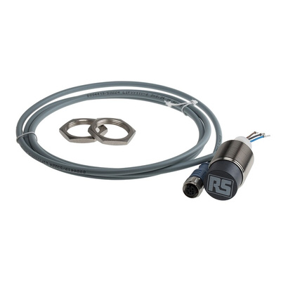 RS PRO Inductive Barrel-Style Proximity Sensor, M30 x 1.5, 20 mm Detection, PNP Output, 10 → 30 V dc, IP68