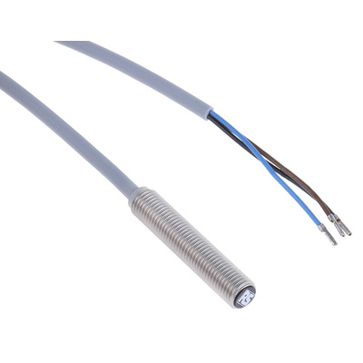 RS PRO Inductive Barrel-Style Proximity Sensor, M8 x 1, 1.5 mm Detection, PNP Output, 10 → 30 V dc, IP68