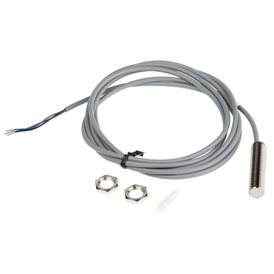 RS PRO Capacitive Barrel-Style Proximity Sensor, M12 x 1, 2 mm Detection, PNP Output, 10 → 30 V dc, IP67