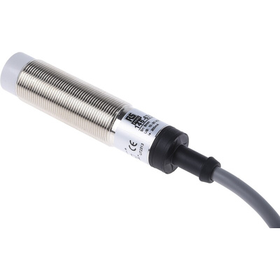 RS PRO Capacitive Barrel-Style Proximity Sensor, M18 x 1, 8 mm Detection, PNP Output, 10 → 30 V dc, IP67