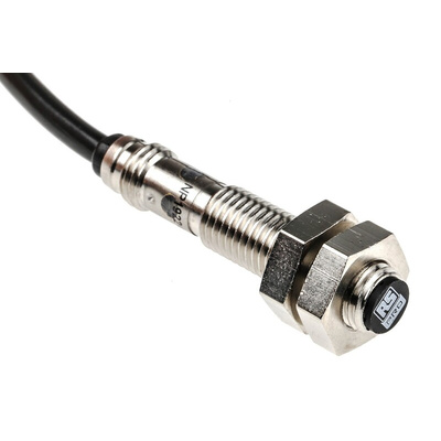 RS PRO Inductive Barrel-Style Proximity Sensor, M8 x 1, 1.5 mm Detection, PNP Output, 10 → 30 V dc, IP67