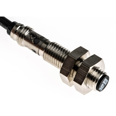 RS PRO Inductive Barrel-Style Proximity Sensor, M8 x 1, 1.5 mm Detection, NPN Output, 10 → 30 V dc, IP67