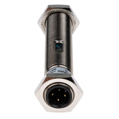 RS PRO Capacitive Barrel-Style Proximity Sensor, M12 x 1, 2 mm Detection, NPN Output, 10 → 30 V dc, IP67