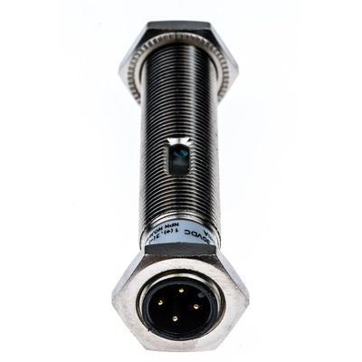 RS PRO Capacitive Barrel-Style Proximity Sensor, M12 x 1, 4 mm Detection, NPN Output, 10 → 30 V dc, IP67