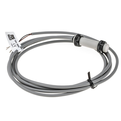 RS PRO Capacitive Barrel-Style Proximity Sensor, M12 x 1, 2 mm Detection, PNP Output, 10 → 30 V dc, IP67