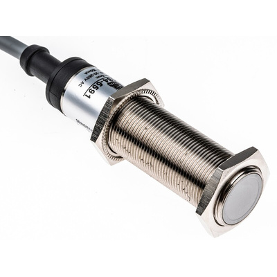 RS PRO Capacitive Barrel-Style Proximity Sensor, M18 x 1, 5 mm Detection, 20 → 250 V ac, IP67