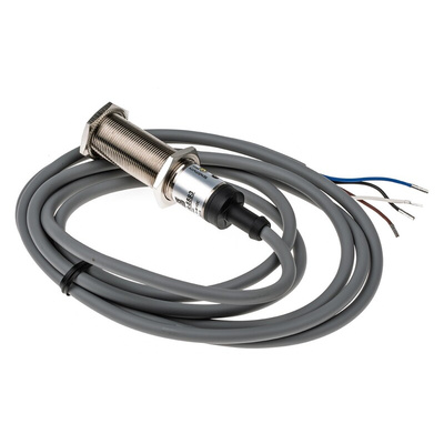 RS PRO Capacitive Barrel-Style Proximity Sensor, M18 x 1, 5 mm Detection, NPN Output, 10 → 30 V dc, IP67